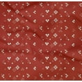 thumbnail image 4 of oneOone Cotton Poplin Twill Red Fabric Geometric Bandhani Dress Material Fabric Print Fabric By The Yard 56 Inch Wide, 4 of 4