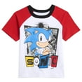 thumbnail image 3 of SEGA Sonic the Hedgehog Little Boys T-Shirt French Terry Shorts Set White / Black 6, 3 of 5