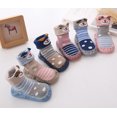 thumbnail image 3 of Unisex Baby Toddler Animals Print Cotton Socks Slipper Anti-Slip Crib Shoes - Sold per 1 Pair (Blue/Bear, 0-6 Months), 3 of 3