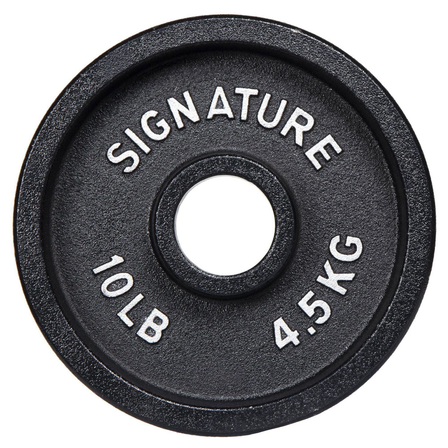Signature Fitness Deep Dish 2 In. Olympic Cast Iron Weight Plates with E-Coating, Pair