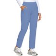 thumbnail image 2 of Women Stretch Straight Leg Pants Elastic Waist Lightweight Work Pants Casual Lounge Athletic Trousers with Pockets Sky Blue L, 2 of 7