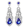 thumbnail image 2 of QIQUWOHUL Fashionable Exaggerated Design Sparkling Rhinestone Earrings, 2 of 3