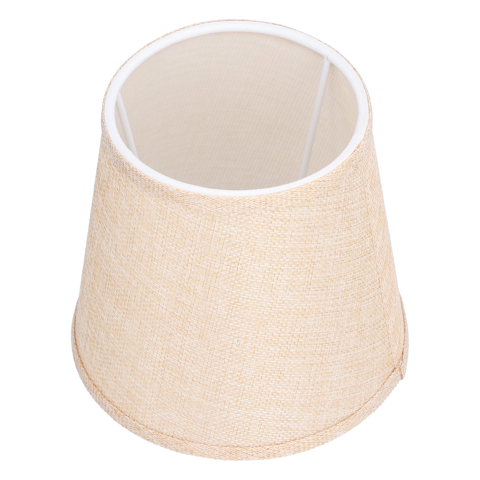 NFTIGB 6 Pieces Fabric Lamp Shades Household Modern E14 Clip On Lampshade Replacement Cover for Chandeliers Wall Table Floor Lamps, Apricot, 5.5 inches / 14 cm Height