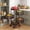 Black 4 layers, variant on 5-Tier White Thickened Carbon Steel Rotating Kitchen Storage Cart with Wheels, Mobile Utility Rack with Top Lid, Fruit Vegetable Basket, Rotating Produce Organizer for Bathroom Living Room