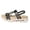 A Black, variant on Sandals for Women Wedge Shoes Women's Fashion Casual Bohemian Roman Beach Leisure Round Toe Wedges Sandals Black 39