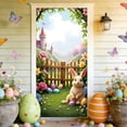 thumbnail image 6 of HuiXinOu Easter Door Curtain 35 x 72 Inches Easter Day Door Curtain with Bunny Egg Pattern Door Cover Wall Decoration for for Spring and Home Celebration, 6 of 6