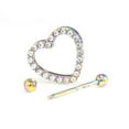 thumbnail image 4 of Paved Heart Nipple Shield with Cz Jewels Black, Gold, Rose Gold and Steel Colors, 4 of 8