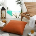 thumbnail image 2 of Sunbrella Sorra Home Clara Indoor/ Outdoor 26-inch Square  Floor Pillow - 26" Textured Sand, 2 of 5
