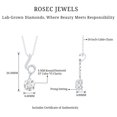 thumbnail image 4 of Rosec Jewels Lab Created Diamond Drop Pendant for Women - 0.9 Carat - Minimalist Necklace (EF-VS Grade), 10K White Gold, 4 of 6