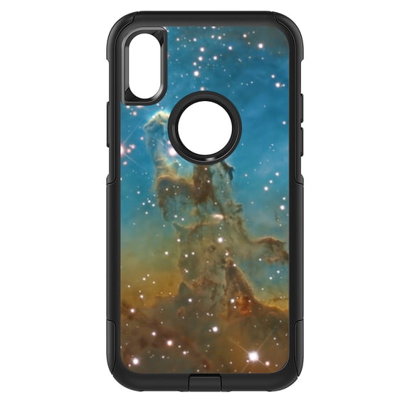 DistinctInk Custom SKIN / DECAL compatible with OtterBox Commuter for iPhone XR (6.1" Screen) - Eagle Nebula Blue Green - Show Your Love of Astronomy