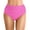 Hot Pink, variant on Women's High Waist Ruched Bikini Bottoms - Drawstring Swim Briefs with Full Coverage for Beach Surfing Water Sports
