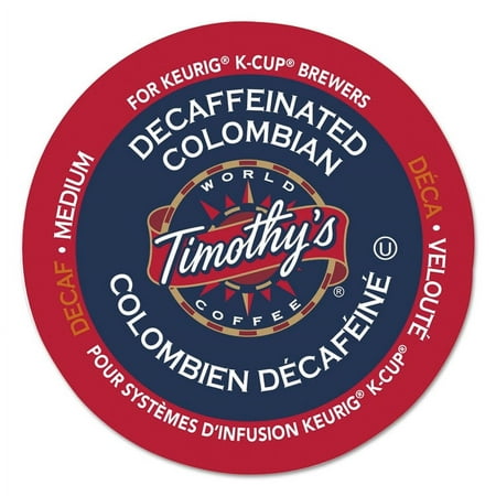 Timothy's World Coffee Colombian Decaf Coffee K-Cups, 24/Box -GMT1109