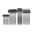 thumbnail image 2 of Snmubt Stainless Steel Knife Fork And Spoon Cutlery 30 Piece Steak Knife Fork And Spoon Set (Black), 2 of 6