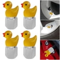 thumbnail image 4 of 4 Pack Cute Duck Glow in The Dark Tire Valve Caps Auto Tire Valve Stem Caps Decorative Tire Valve Caps for Cars Motorcycles and Bicycles (Silver yellow), 4 of 11