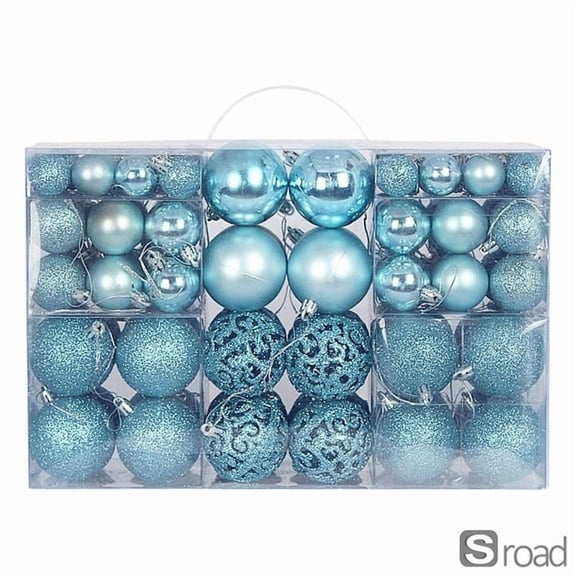 100PCS Per Box Shatterproof Christmas Ball Ornaments, 18 Color Plastic Hanging Tree Decorations For Xmas Party Wedding Holiday Decor,blue,Christmas