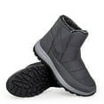 thumbnail image 2 of Gyexs Mens Snow Boots Winter Shoes for Women 2025 Platform Couples Winter Warm Slip On Mid Top Boots Z02 Grey Size 9, 2 of 9