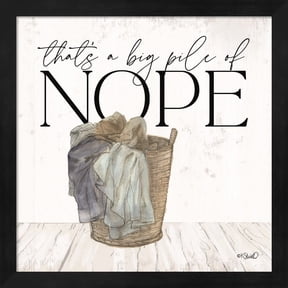 Great Art Now Big Pile of Nope by Kate Sherrill, Framed Wall Art, 13.25W x 13.25H