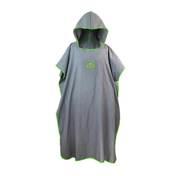One Size Beach Bath Microfiber Surf Poncho Robe With Hood Wetsuit