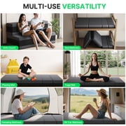 BEHOST 5-in-1 Quad-fold Convertible Sleeper Sofa Bed, 6 Full Size Foldable Floor Mattress for Apartment Dorm Guest Room Camping RV
