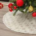thumbnail image 1 of Washranp Christmas Tree Skirt,Large Plush Fine Xmas Tree Skirts with Sequin Snowflakes for Party Holiday Home Decor, 1 of 4