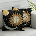 thumbnail image 3 of Acheng Celestial Sun and Moon Pillow Covers Witchy Gifts for Women, Whimsigoth Home Decor, Gifts for Astrology Lovers, Witch Decor Aesthetic,Set of 2 White(Two Size Print) 18x18in, 3 of 7
