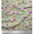 thumbnail image 1 of Soimoi Poly Georgette Fabric Bubbles & Fish Ocean Print Fabric by Yard 42 Inch Wide, 1 of 1