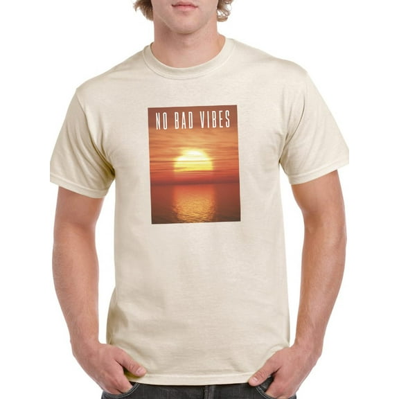 No Bad Vibes Quote T-Shirt Men -Smartprints Designs, Male Medium