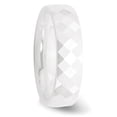 thumbnail image 5 of Chisel Ceramic White 6mm Faceted Polished Wedding Band, 5 of 5