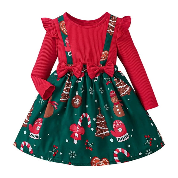 FDDMis Girls Black Christmas Dress Tutu Dress for Girls Bridesmaid Dresses Girls 2t Winter Clothes Toddler Girls Thanksgiving Outfits Winter, Red 12-18 Months