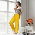 thumbnail image 5 of Salouo Yellow Lemon Print Women's Pajama Pants Casual Loose Sweatpants PJs Flowy Pants Drawstring Palazzo for Women Wide Leg Pants Lounge Pajama -Small, 5 of 8