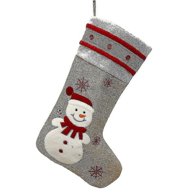 Medias navideñas, regalos y medias colgantes para decoración de árboles de Navidad, familias y jardines (1 unidad, marrón)
