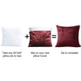 thumbnail image 4 of Home Soft Things Textured Velvet 2 Piece Pillow Shell Set - Ruby Wine - 26" x 26", 4 of 4