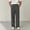 Dark Gray, variant on Men's Casual Baggy Dress Pants Pleated Wide Leg Relaxed Fit Slacks Expandable Waist Work Suit Trousers Zipper Fly Beige