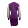 thumbnail image 6 of IWRICH Sparkly Dresses for Women V Neck Mesh Long Sleeve Dress Elegante Prom Dresses Purple XL, 6 of 6