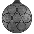 thumbnail image 3 of MegaChef Pancake Griddle Happy Face Emoji 10.5 Inch Aluminum Nonstick Pancake Maker Pan with Cool Touch Handle, 3 of 9