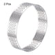 thumbnail image 3 of 2uds Inoxidable Acero Pastel Anillos para Hornear, Perforado Pastel Mousse Anillo Cocina Hornear Calor Resistente 3.1 Diámetro, 0.8 Altura, para Pastel Postre, Plata, 3 of 5