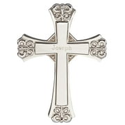 Creative Gifts International  6 x 4.5 in. Cross with Wall Hanging Option - Silver