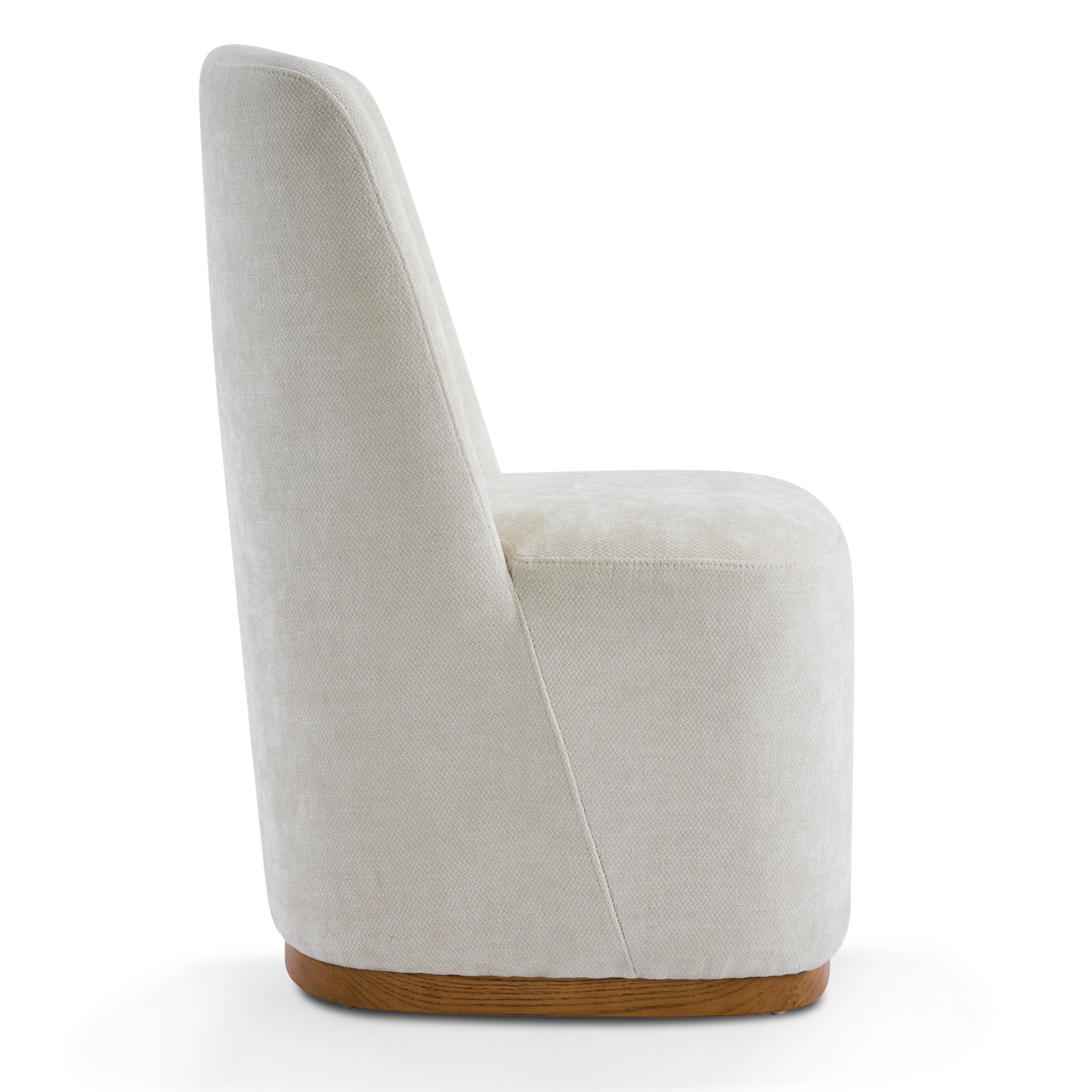 Christopher Knight Home Modern Armless Dining Chairs Set of 2, Chenille Fabric, Wood Frame, Beige