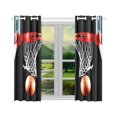 thumbnail image 2 of CADecor Basketball Never Stops Window Curtain Window Treatments Kitchen Curtains 26x39 inches, 2 Pieces, 2 of 3