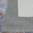 thumbnail image 4 of Couristan 2.25' x 7.75' Flatwoven Checkered Rectangular Area Throw Rug Runner - Gray and White, 4 of 6