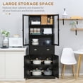 thumbnail image 4 of HOMCOM Garde-Manger de Cuisine Autoportant, Buffet, Armoire de Rangement à 5 Niveaux, 4 of 8