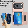 thumbnail image 3 of Suitable for Apple 17 card insertion phone case, 15 ProMax flip stand wallet, iPhone 16 anti drop protective cover, 3 of 6