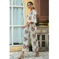 thumbnail image 2 of Juniper Off-White Floral Printed Rayon Slub Jumpsuit, 2 of 2