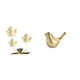 thumbnail image 1 of Estatua de figura,Estatuas de hojas y flores de metal,esculturas decorativas,Figura de pájaro,Figura de pájaro dorado,decoración para el hogar,estatua de animal,Estatuas decorativas de, 1 of 8