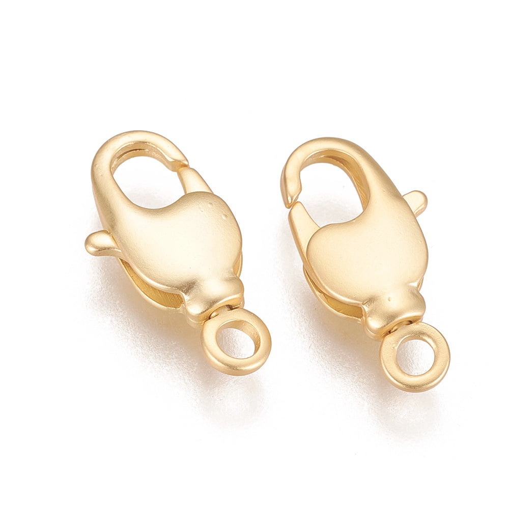 Brass Swivel Lobster Claw Clasps Swivel Snap Hook Long-Lasting Plated Matte Gold Color 14.5x7x3mm Hole: 1.8mm