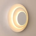 thumbnail image 4 of Lámpara de pared LED negra de 15 W, Creative Eclipse 3 en 1, lámpara de pared interior con protección sólida, moderna y sencilla, para sala de estar, pasillo, balcón, lámpara LED cromada Ch, 4 of 5