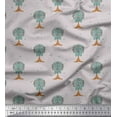 thumbnail image 1 of Soimoi Polyester Crepe Fabric Dot & Tree Block Decor Fabric Printed Yard 42 Inch Wide, 1 of 1