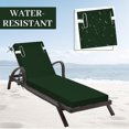 thumbnail image 3 of Outdoor Chaise Lounge Cushion, High-Density Foam Fill Patio Furniture Bench Cushions with Ties, Thicken Waterproof Replacement Back Chaise Cushions for Pool, Sand Beach (Dark Green), 3 of 6