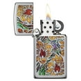 thumbnail image 3 of Zippo Slim Fusion Floral High Polish Chrome Pocket Lighter, 3 of 5
