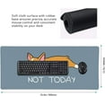 thumbnail image 3 of Not Today Corgi Dog Desk Pad 35.4x15.7 Inch XXL Cute Dog Quote Design Extended Mouse Pad Non-Slip Rubber Base Large Gaming Mousepad Stitched Edges Keyboard Mouse Mat for Women Girl Office Home-Blue, 3 of 6